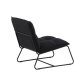 VENTURE DESIGN Madison loungestol - sort linned og sort stl