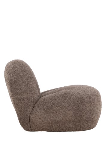 VENTURE DESIGN Omaha loungestol - brun bouclé polyester