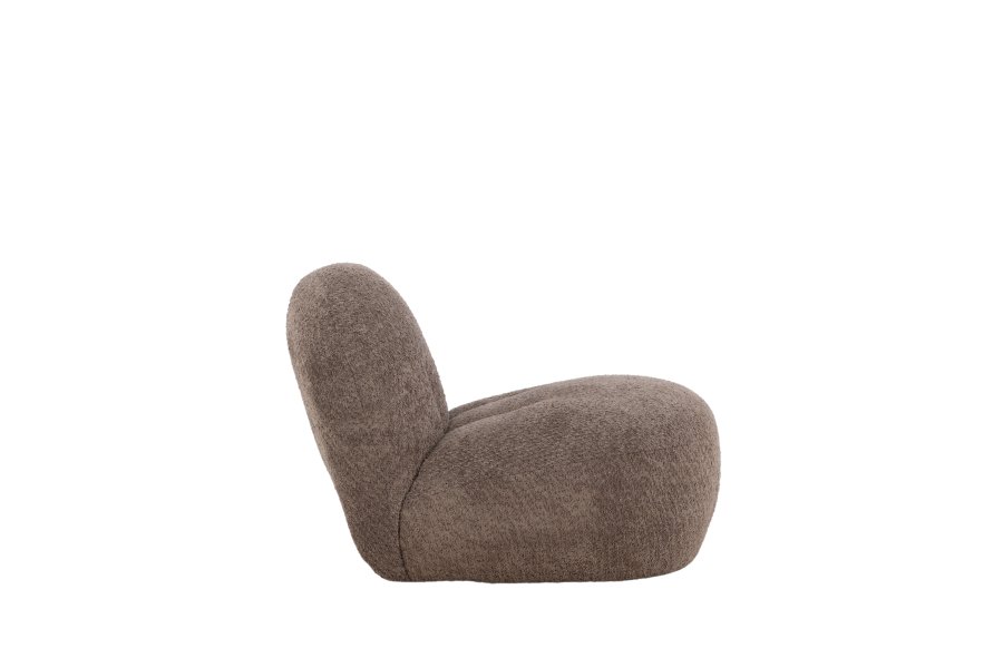 VENTURE DESIGN Omaha loungestol - brun bouclé polyester