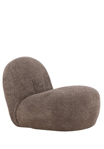 VENTURE DESIGN Omaha loungestol - brun bouclé polyester