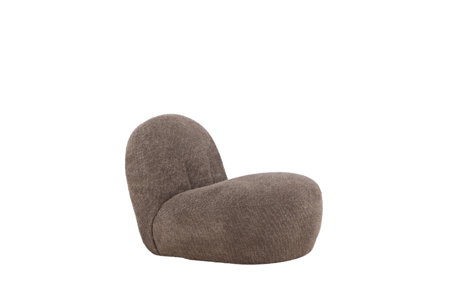 VENTURE DESIGN Omaha loungestol - brun bouclé polyester