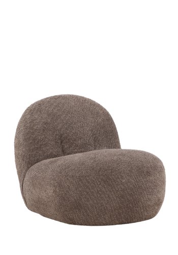 VENTURE DESIGN Omaha loungestol - brun bouclé polyester