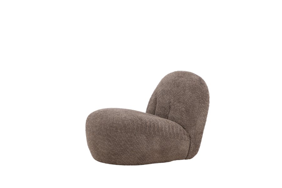 VENTURE DESIGN Omaha loungestol - brun bouclé polyester