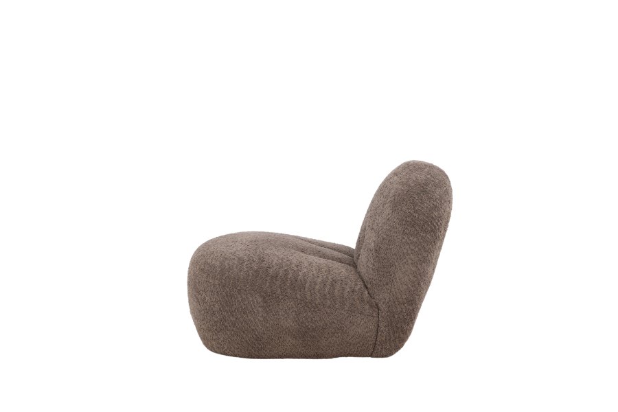 VENTURE DESIGN Omaha loungestol - brun bouclé polyester