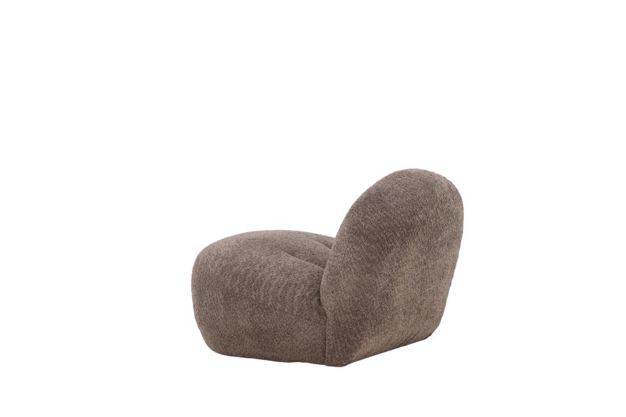 VENTURE DESIGN Omaha loungestol - brun bouclé polyester