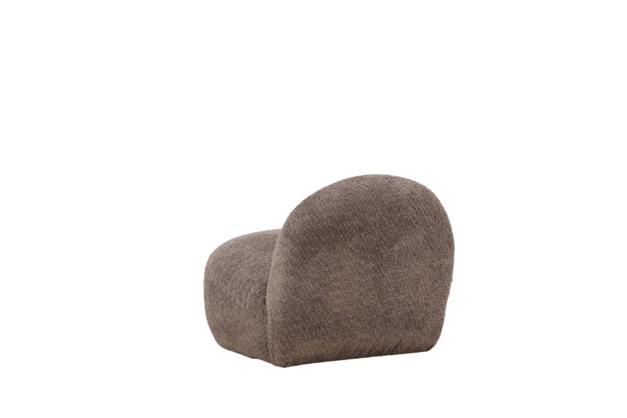 VENTURE DESIGN Omaha loungestol - brun bouclé polyester