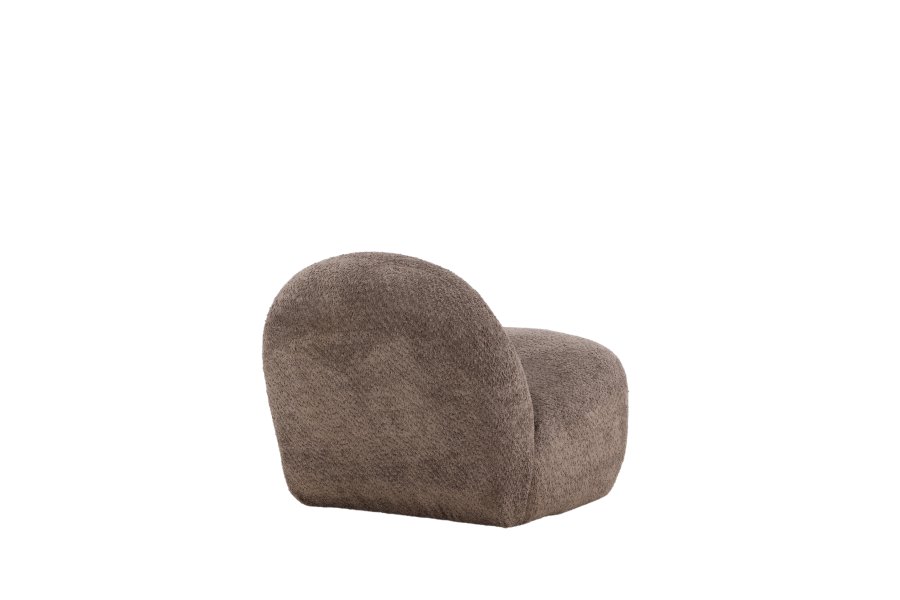 VENTURE DESIGN Omaha loungestol - brun bouclé polyester