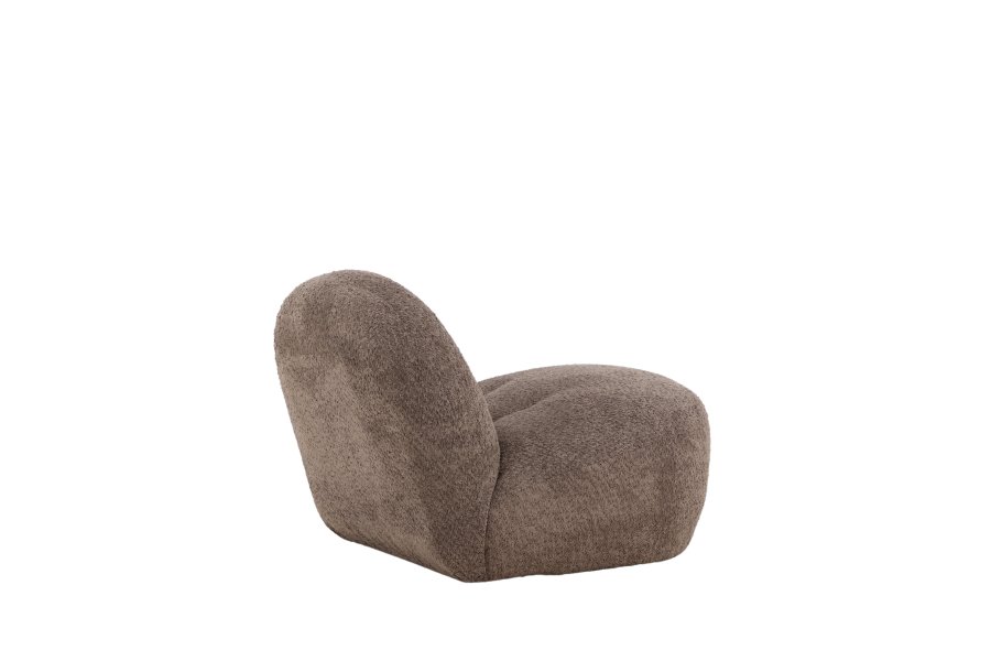 VENTURE DESIGN Omaha loungestol - brun bouclé polyester
