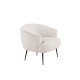 VENTURE DESIGN Derry lnestol - beige fljl polyester og sort stl