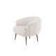 VENTURE DESIGN Derry lnestol - beige fljl polyester og sort stl