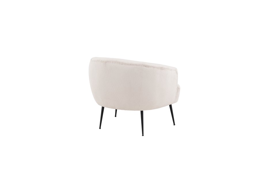 VENTURE DESIGN Derry lnestol - beige fljl polyester og sort stl