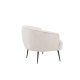 VENTURE DESIGN Derry lnestol - beige fljl polyester og sort stl