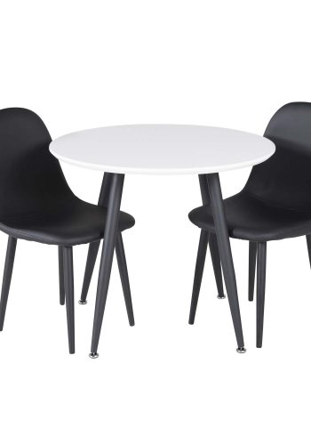 VENTURE DESIGN Polar spisebordsstol XXS - sort PU og metal