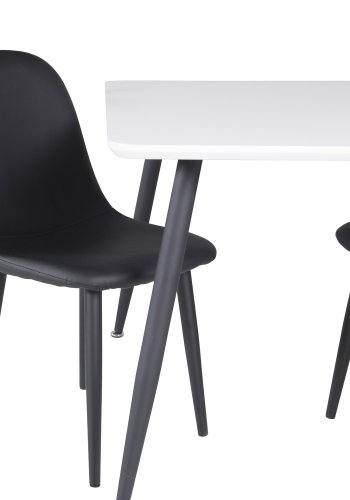 VENTURE DESIGN Polar spisebordsstol XXS - sort PU og metal