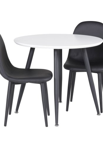 VENTURE DESIGN Polar spisebordsstol XXS - sort PU og metal