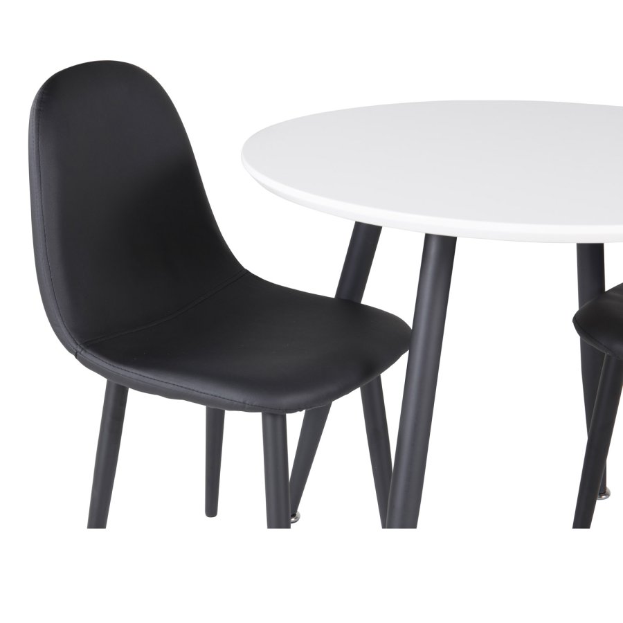VENTURE DESIGN Polar spisebordsstol XXS - sort PU og metal