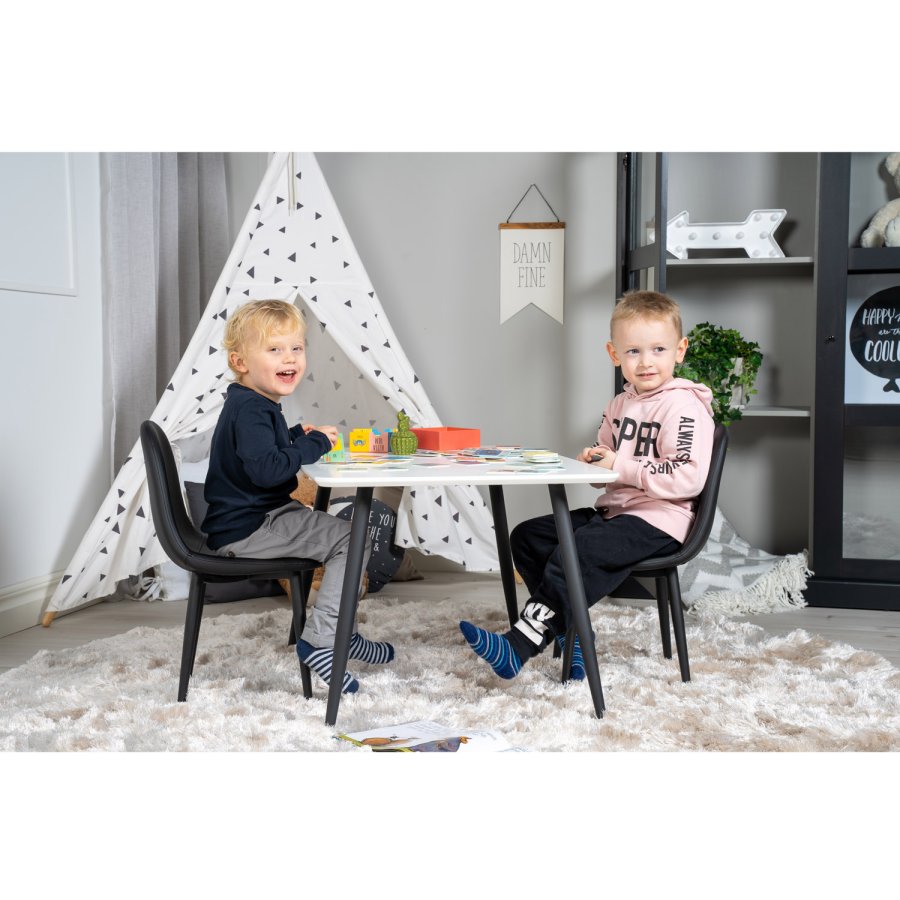 VENTURE DESIGN Polar spisebordsstol XXS - sort PU og metal