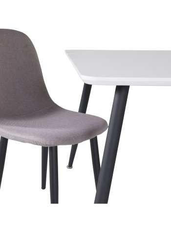 VENTURE DESIGN Polar XXS spisebordsstol - gr stof og metal