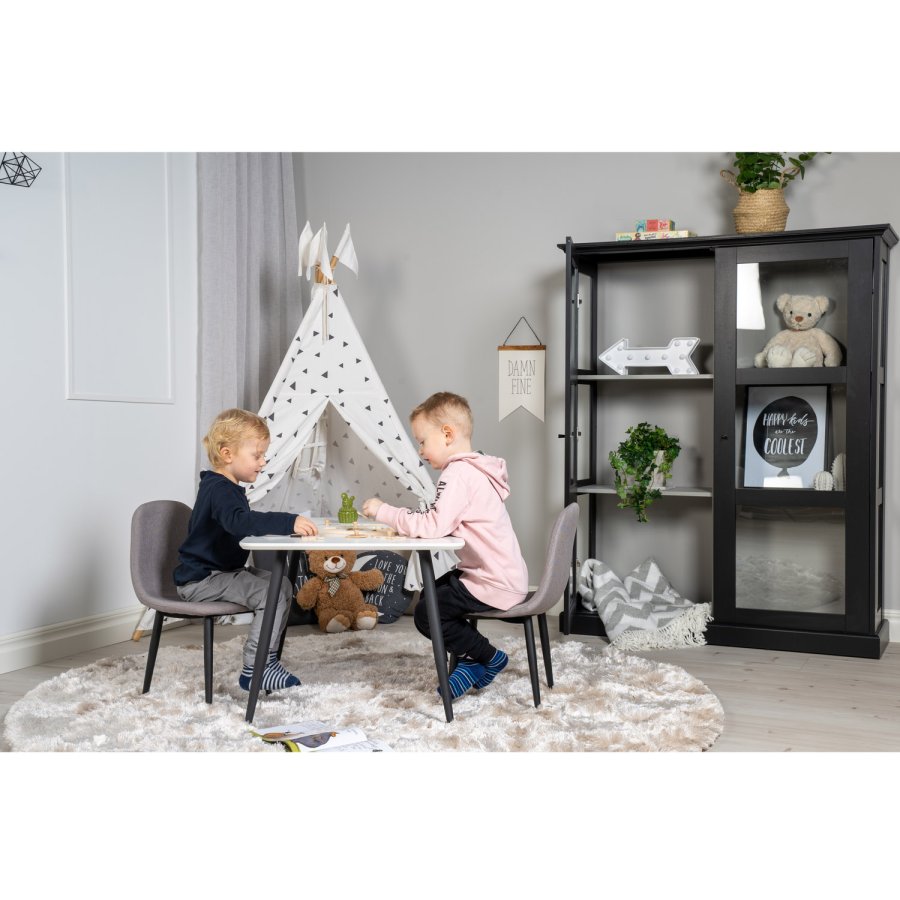 VENTURE DESIGN Polar XXS spisebordsstol - gr stof og metal