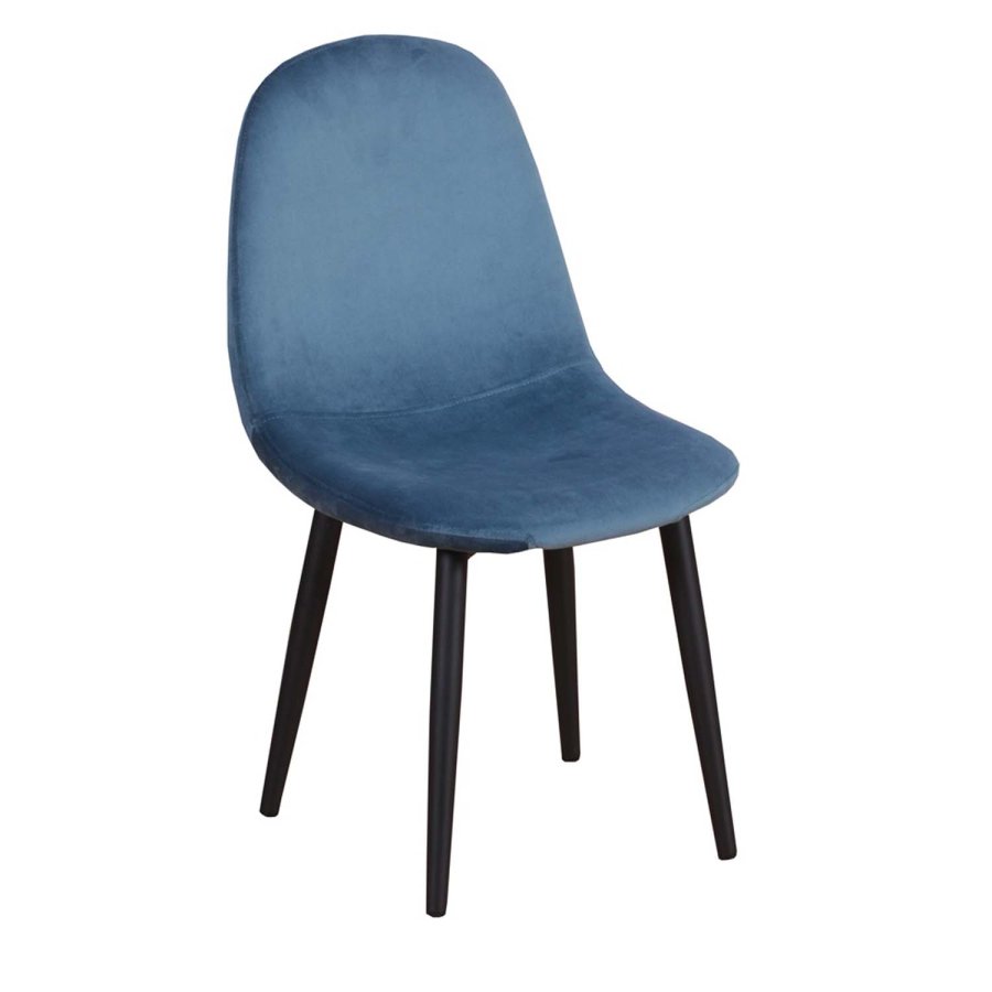 VENTURE DESIGN Polar Chair XXS spisebordsstol - bl velour og metal