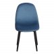 VENTURE DESIGN Polar Chair XXS spisebordsstol - bl velour og metal