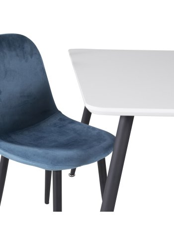 VENTURE DESIGN Polar Chair XXS spisebordsstol - bl velour og metal