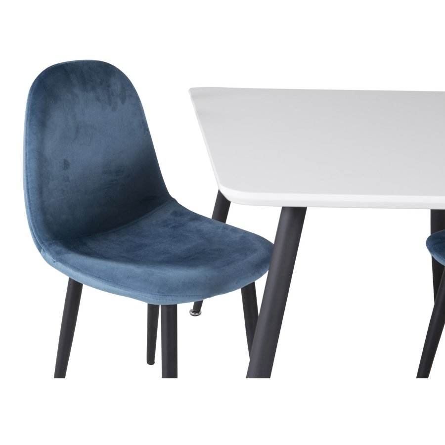 VENTURE DESIGN Polar Chair XXS spisebordsstol - bl velour og metal