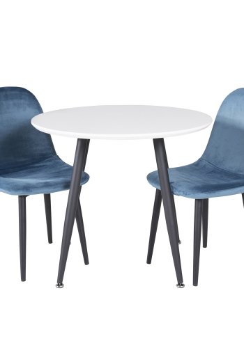 VENTURE DESIGN Polar Chair XXS spisebordsstol - bl velour og metal