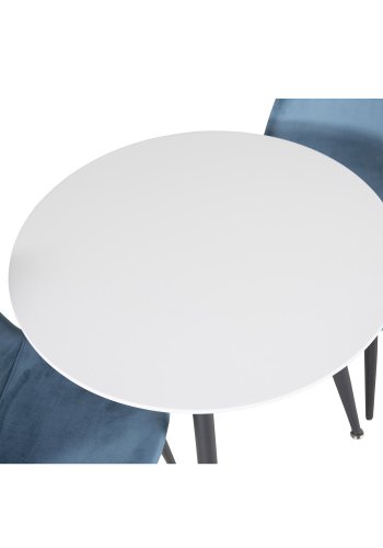 VENTURE DESIGN Polar Chair XXS spisebordsstol - bl velour og metal