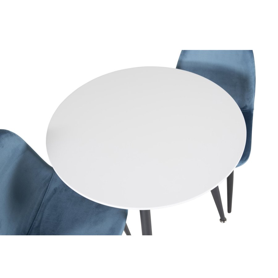 VENTURE DESIGN Polar Chair XXS spisebordsstol - bl velour og metal