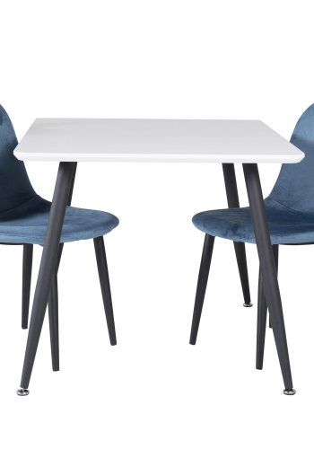 VENTURE DESIGN Polar Chair XXS spisebordsstol - bl velour og metal