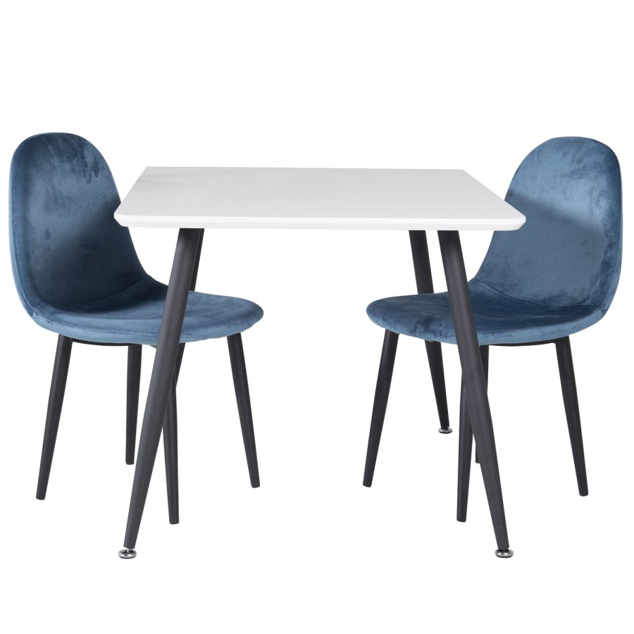 VENTURE DESIGN Polar Chair XXS spisebordsstol - bl velour og metal