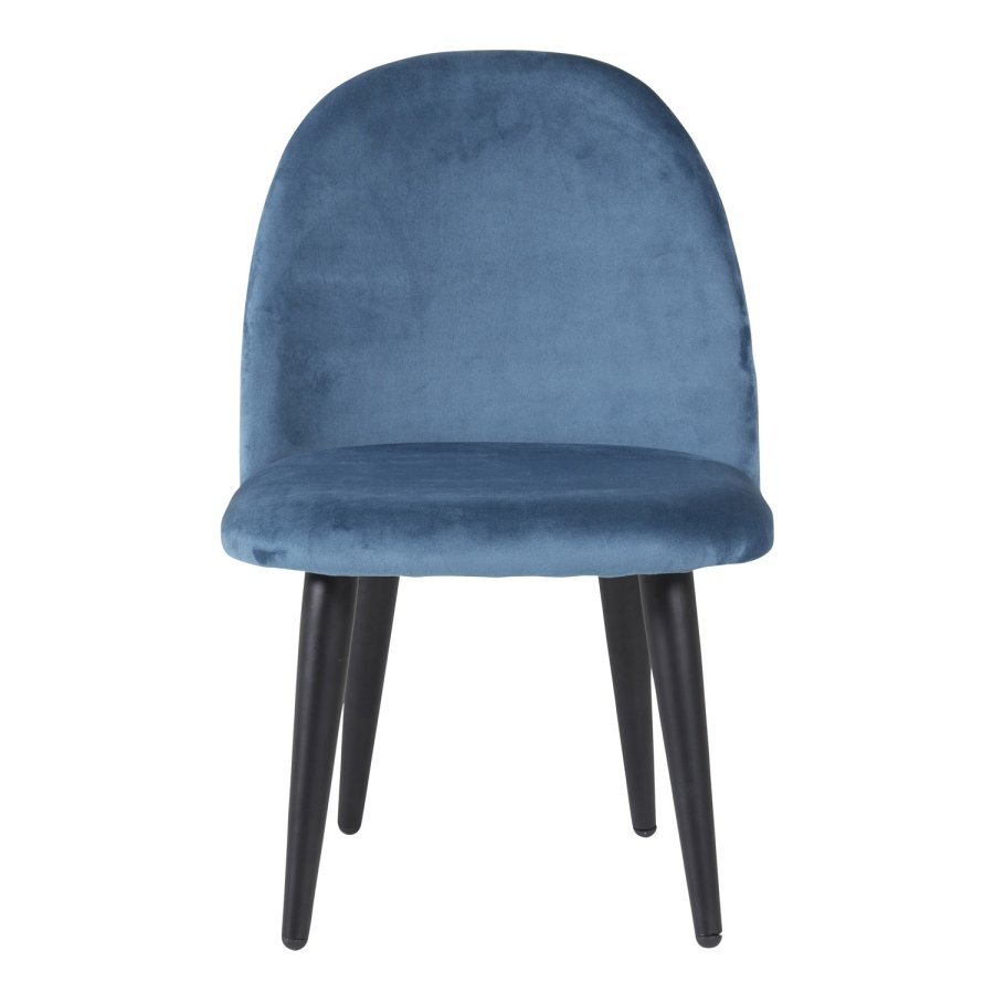 VENTURE DESIGN Velvet Chair XXS spisebordsstol - bl velour og metal