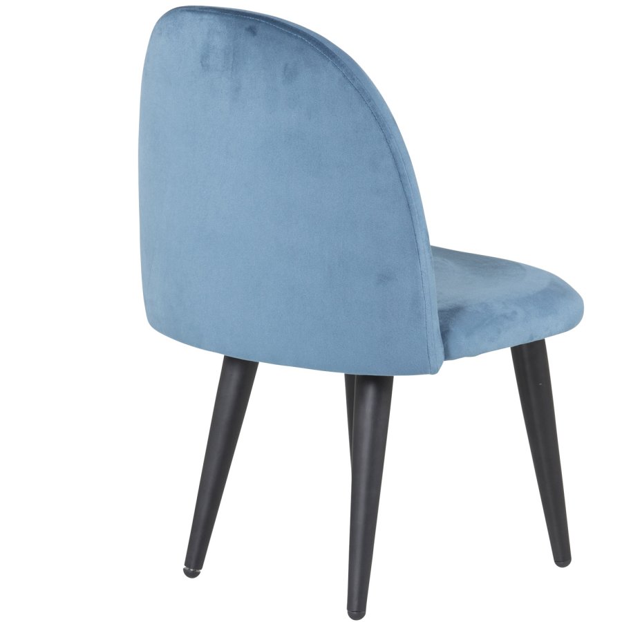 VENTURE DESIGN Velvet Chair XXS spisebordsstol - bl velour og metal