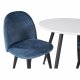VENTURE DESIGN Velvet Chair XXS spisebordsstol - bl velour og metal