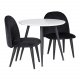 VENTURE DESIGN Velvet Chair XXS spisebordsstol - sort velour og metal