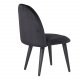 VENTURE DESIGN Velvet Chair XXS spisebordsstol - sort velour og metal