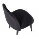 VENTURE DESIGN Velvet Chair XXS spisebordsstol - sort velour og metal