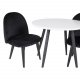VENTURE DESIGN Velvet Chair XXS spisebordsstol - sort velour og metal