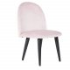 VENTURE DESIGN Velvet Chair XXS spisebordsstol - pink velour og metal