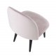 VENTURE DESIGN Velvet Chair XXS spisebordsstol - pink velour og metal