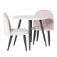 VENTURE DESIGN Velvet Chair XXS spisebordsstol - pink velour og metal