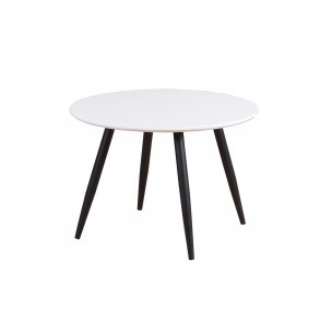 VENTURE DESIGN Plaza spisebord - hvid MDF og sort metal (60)