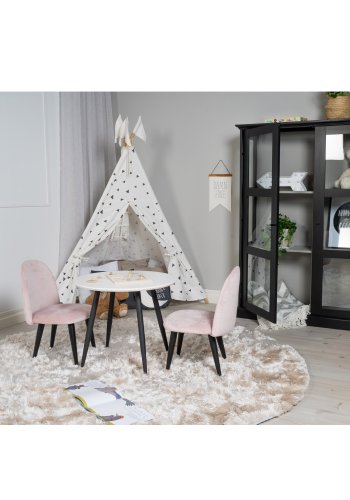 VENTURE DESIGN Plaza spisebord - hvid MDF og sort metal (60)