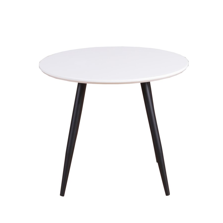 VENTURE DESIGN Plaza spisebord - hvid MDF og sort metal (60)