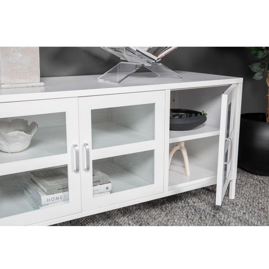 VENTURE DESIGN Acero TV-bord, m. 3 lger og 2 hylder - hvid stl