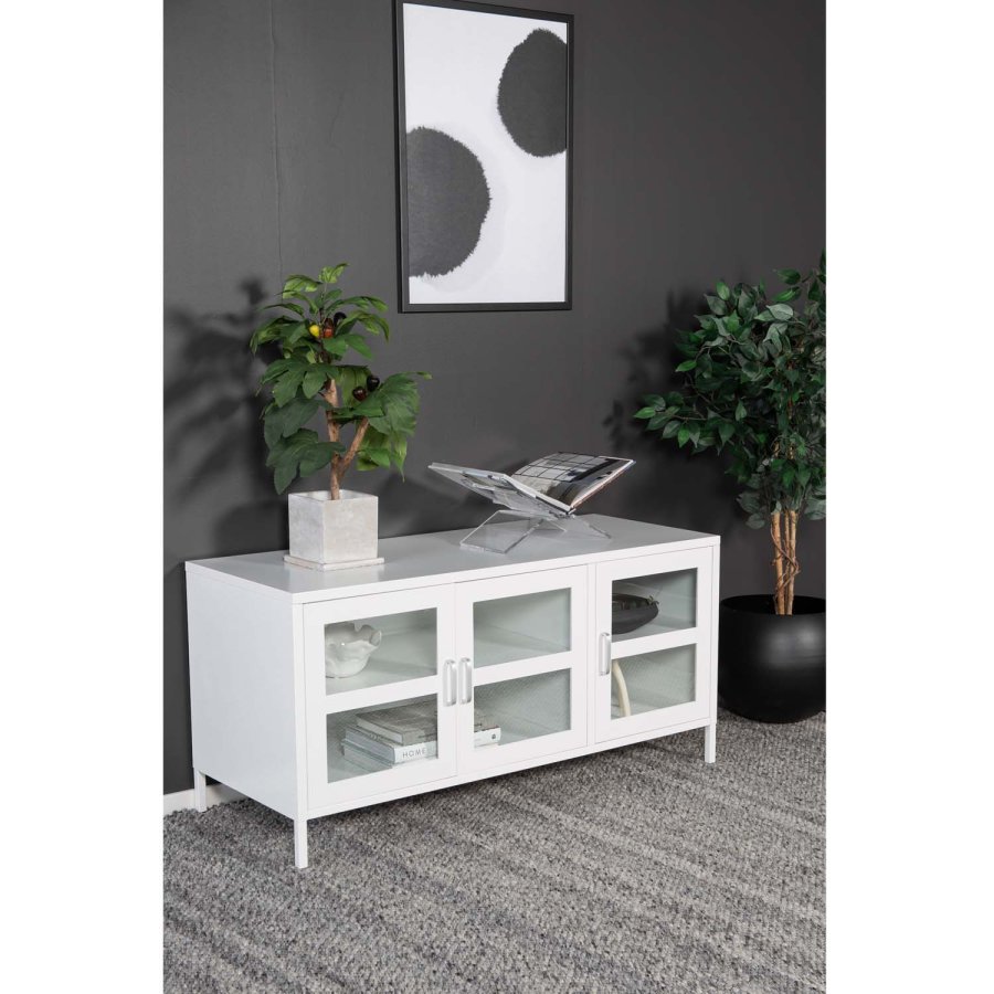 VENTURE DESIGN Acero TV-bord, m. 3 lger og 2 hylder - hvid stl