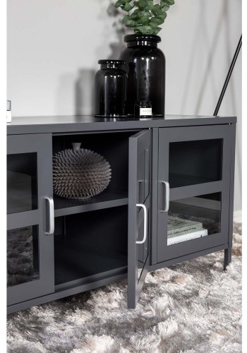 VENTURE DESIGN Acero TV-bord, m. 3 lger og 2 hylder - lysegr metal