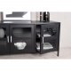VENTURE DESIGN Acero TV-bord/sknk, m. 3 lger og 2 hylder - sort stl