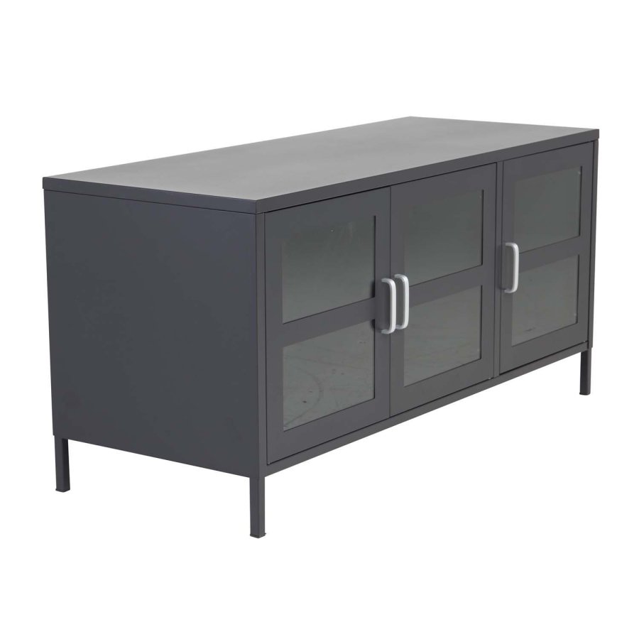 VENTURE DESIGN Acero TV-bord/sknk, m. 3 lger og 2 hylder - sort stl